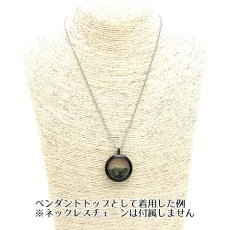 画像3: 【新作】オリジナル さざれ入りロケット 円形 【中 Mサイズ】 通常バージョン ミディアム Medium 天然石入り ハーキマーダイヤモンド モルダバイト ピンクオパール (3)