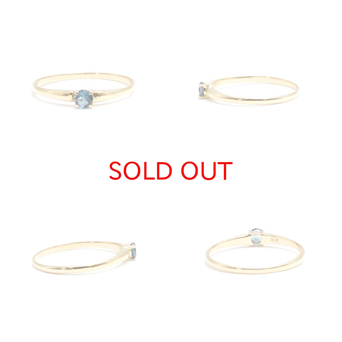 画像2: 1点もの ロンドンブルートパーズリング  ロンドンブルートパーズ 0.12ct ブラジル産 ring リング 指輪 11号 K18 ゴールド 天然石  パワーストーン 【送料無料】 (2)