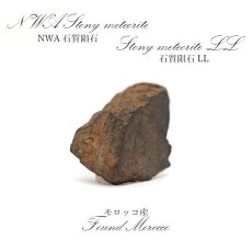 画像1: 【一点物】 NWA石質隕石 モロッコ産 石質隕石LL Stony meteorite (1)