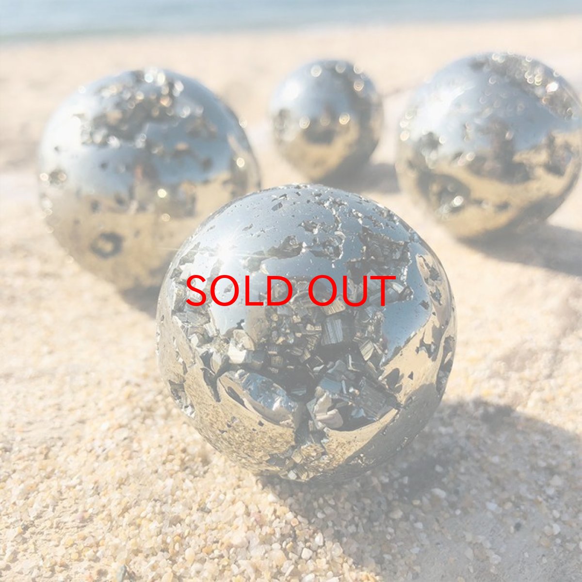 画像3: 【 一点もの 】パイライト pyrite Φ40 隕石 黄鉄鉱 丸玉 置物 (3)