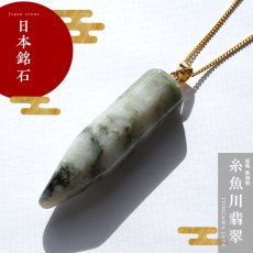 画像1: 糸魚川翡翠 オクタゴン ペンダントトップ  大 新潟県 日本銘石 天然石 パワーストーン 糸魚川ひすい 糸魚川ヒスイ【送料無料】 (1)