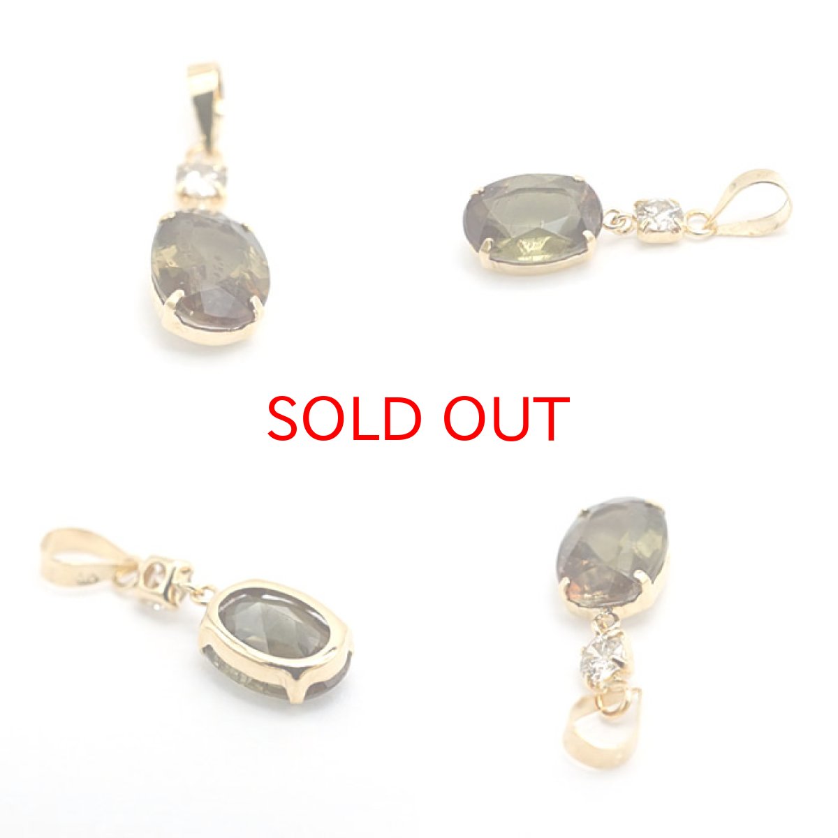 画像2: 天然石ジュエリー ペンダント  K18 一粒  ペンダント シンプルペンダント アンダリュサイト #48 ゴールド ネックレス necklace 天然石 パワーストーン (2)