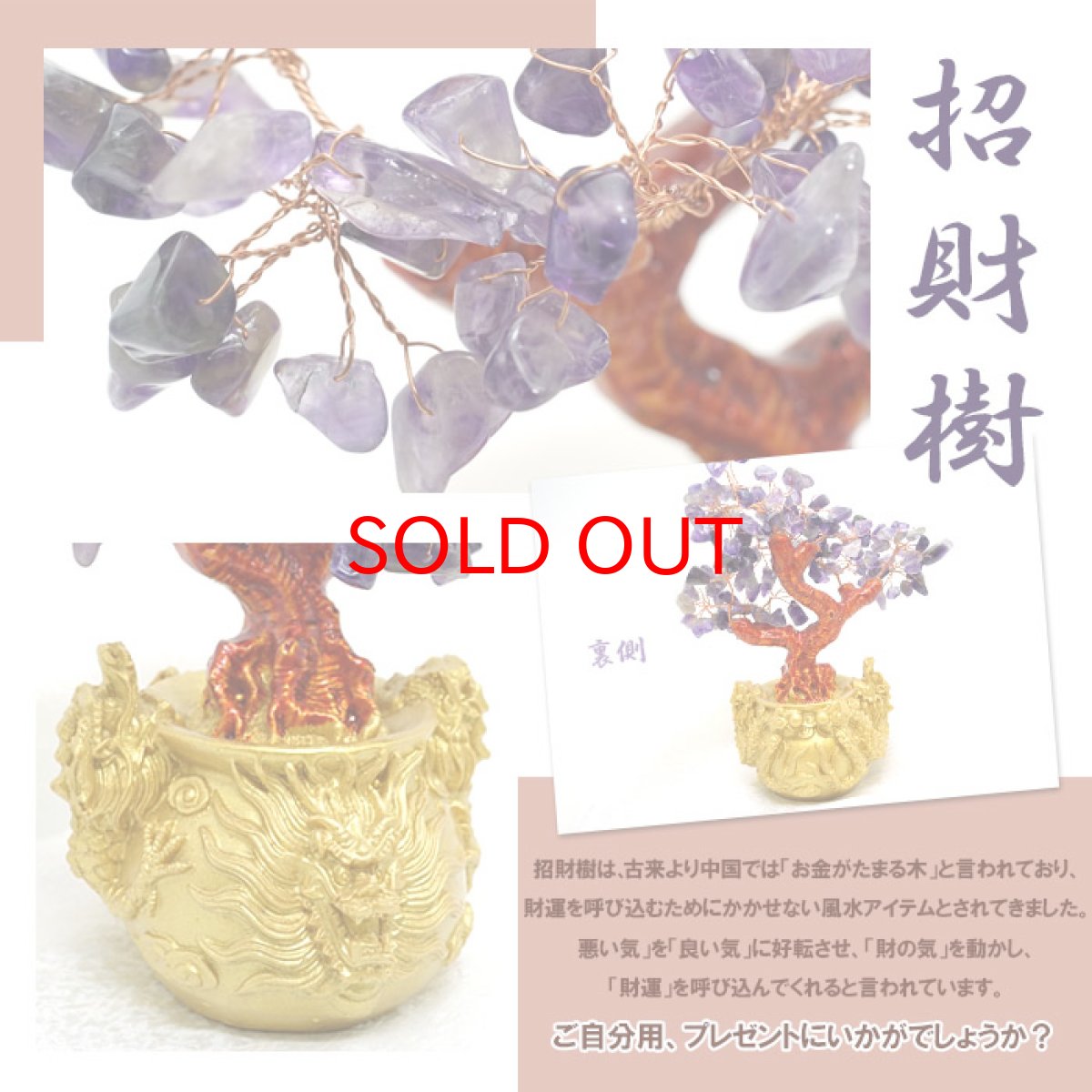 画像3: 招財樹 【 金のなる木 】 風水 アイテム 置物 玄関 インテリア 龍 ドラゴン 正月 新年 飾り物  金運 財運 アップ 浄化 置き物 天然石 パワーストーン 【 新春アイテム 】 (3)