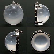 画像2: 【一点物】 スターミルキークォーツ トップ ブラジル産 25.8ct SV925 ジラソル Star Milky Quartz pendant top 天然石 パワーストーン (2)