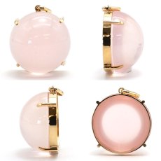 画像2: 【一点物】 スターローズクォーツ トップ マダガスカル産 37.7ct K18 star Rose Quartz pendant top 天然石 パワーストーン (2)