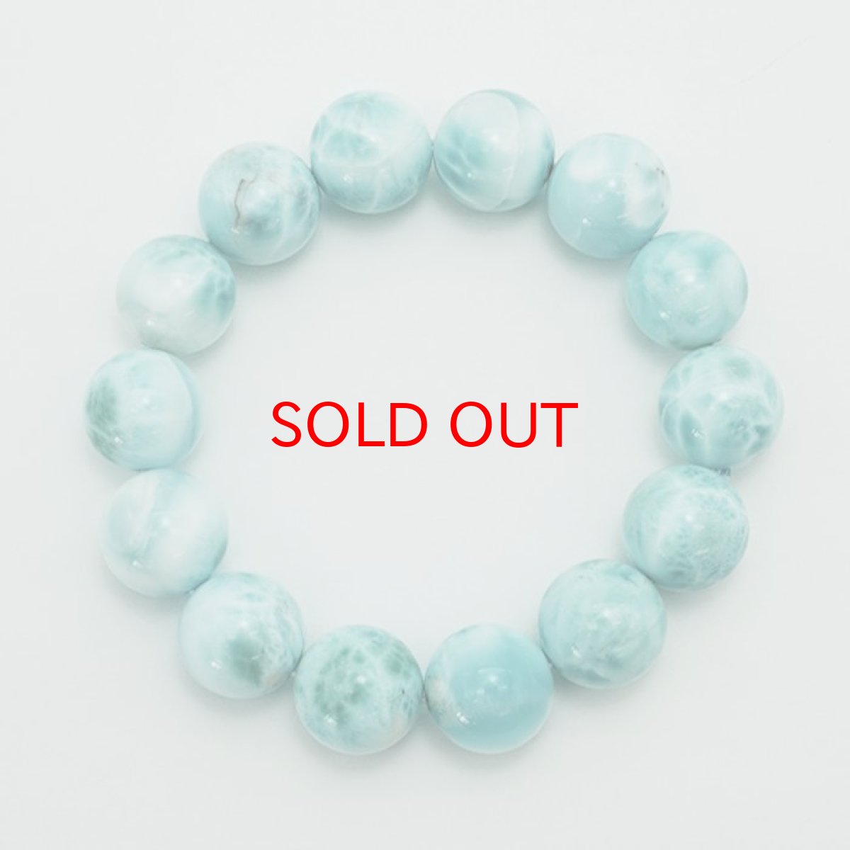 画像3: 【SALE 20%OFF】 【一点物】 ラリマー ブレスレット 16mm ドミニカ共和国産 Larimar ブルー・ペクトライト 天然石 パワーストーン (3)