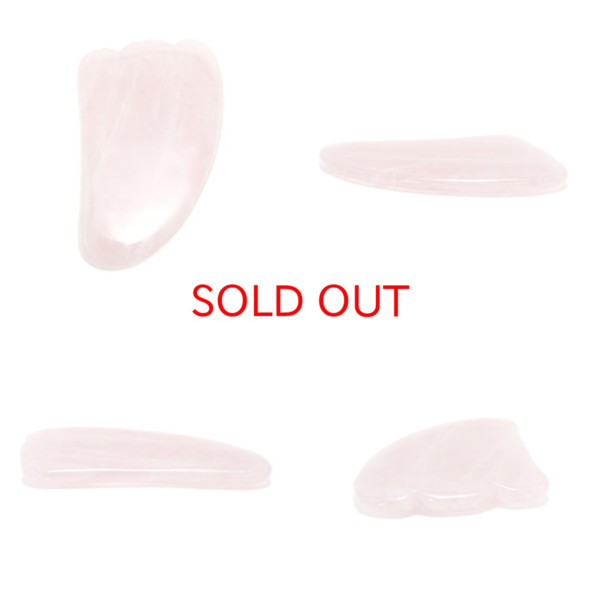 画像2: ローズクォーツ カッサ プレート 小顔効果 【 動画あり 】 カッサプレート リンパマッサージ リンパ流し 天然石 パワーストーン 【 羽型 】 (2)