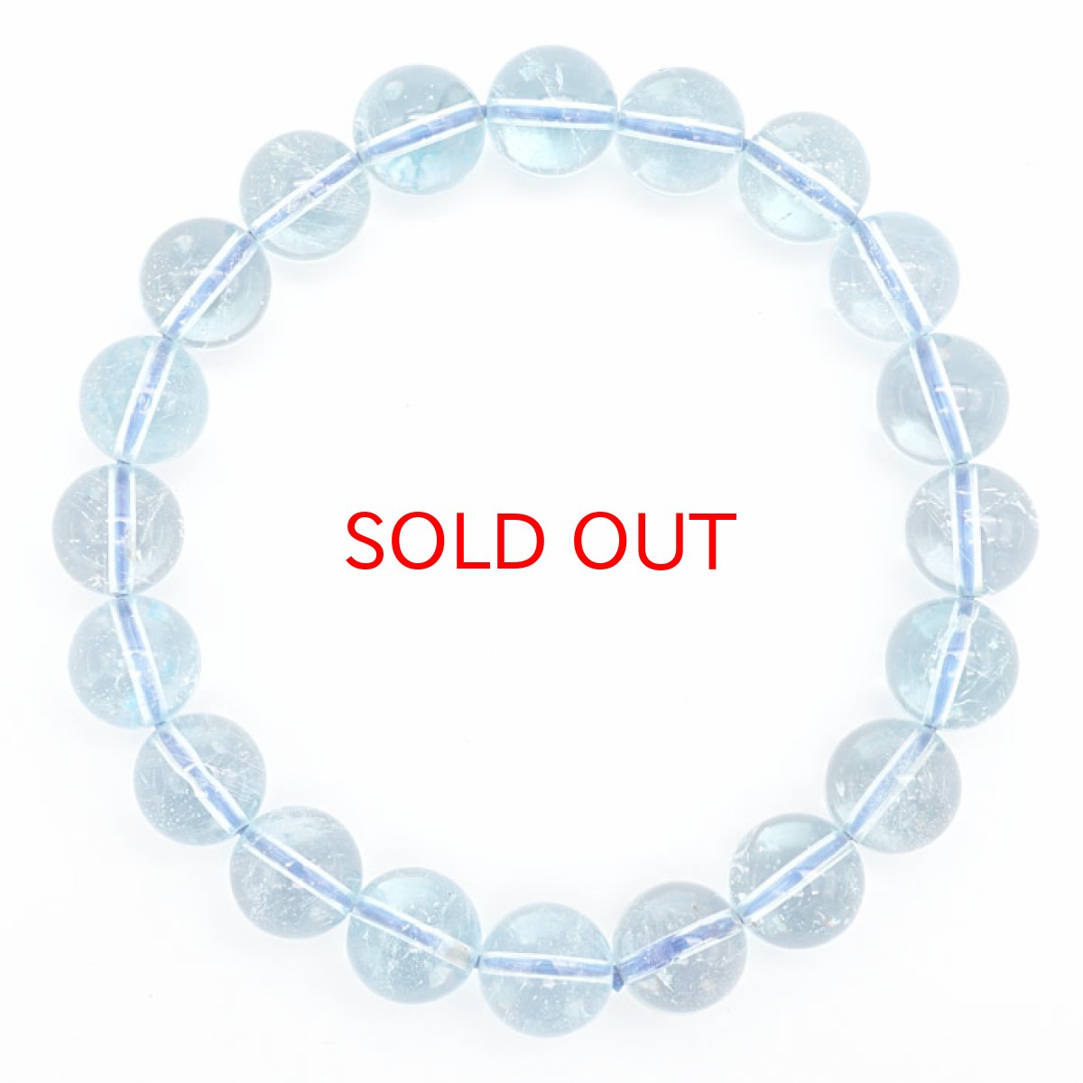 画像3: 【20%OFFセール】 ブルートパーズ ブレスレット  ブラジル産 【 一点もの 】 ブレス 丸玉 10mm トパーズ Bluetopaz 天然石 パワーストーン 浄化 お守り 誕生石 【 送料無料 】 (3)