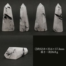 画像3: ブラックトルマリン インクォーツ ポイント 原石 六角柱 【 一点もの 】ブラックルチル Black Rutile Quartz ブラジル産 黒針水晶 浄化 空間 リフレッシュ パワーチャージ  天然石 パワーストーン (3)