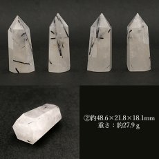 画像3: ブラックトルマリン インクォーツ ポイント 原石 六角柱 【 一点もの 】ブラックルチル Black Rutile Quartz ブラジル産 黒針水晶 浄化 空間 リフレッシュ パワーチャージ  天然石 パワーストーン (3)