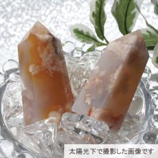 画像2: チェリーブロッサム アゲート ポイント 原石 六角柱 【 一点もの 】マダガスカル産  cherryblossom agate 桜瑪瑙 桜 桜アゲート浄化 空間 リフレッシュ パワーチャージ 天然石 パワーストーン (2)