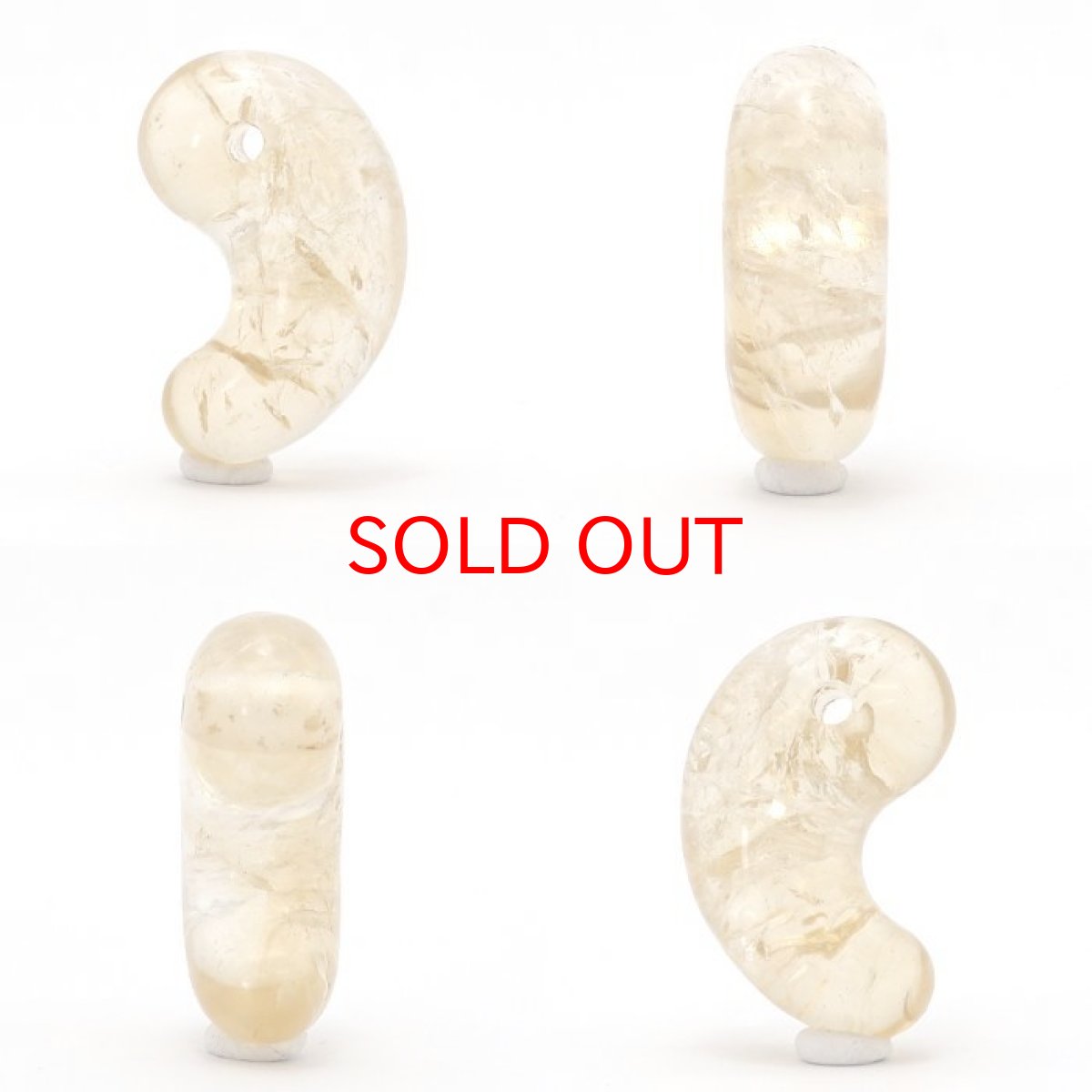 画像2: 【20%OFFセール】 オーロベルデ 勾玉 約25mm ブラジル産 日本製 【 1点物 】 希少石 陰陽石 オウロヴェルデ 天然石 パワーストーン (2)