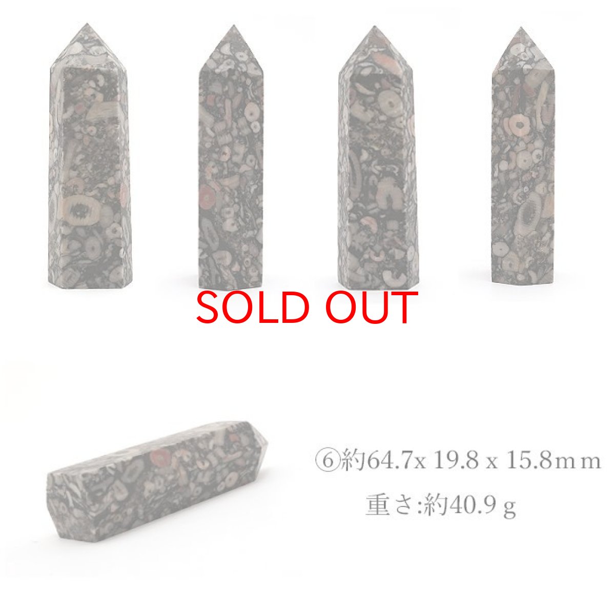 画像7: ブラックフォッシルコーラル ポイント 原石 六角柱 アフガニスタン産【 一点もの 】 浄化 空間 リフレッシュ パワーチャージ 天然石 パワーストーン (7)