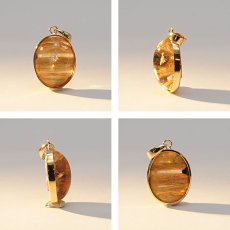 画像2: ルチルクォーツペンダント 5.50ct K18 一粒 ペンダント 【 1点もの 】 シンプルペンダント 金紅石入り水晶 黄金色 ブラジル産 ゴールド necklace pendant ネックレス 【 送料無料 】パワーストーン 浄化 お守り (2)