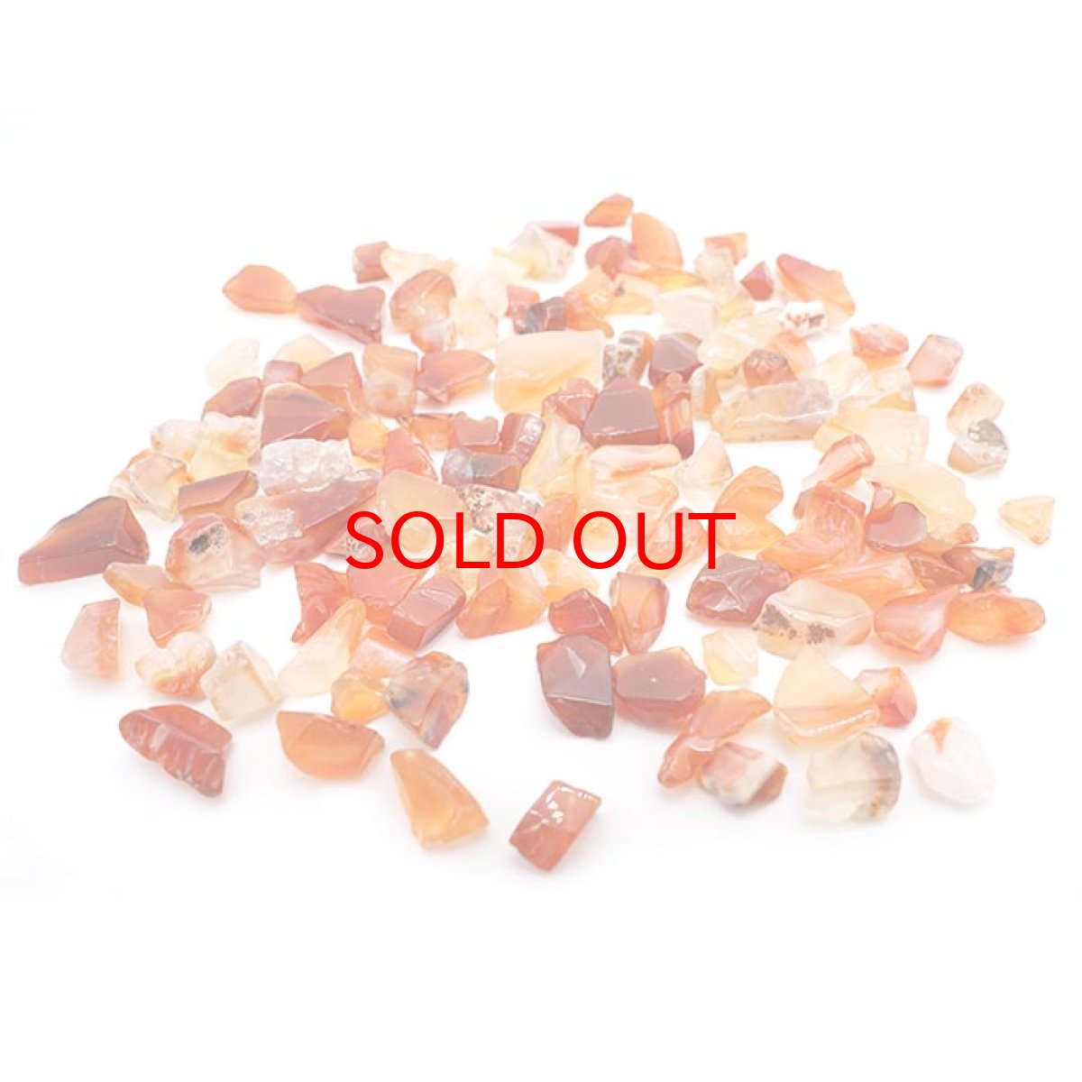 画像2: さざれ100g カーネリアン 天然石 パワーストーン 穴無し さざれ石 (2)