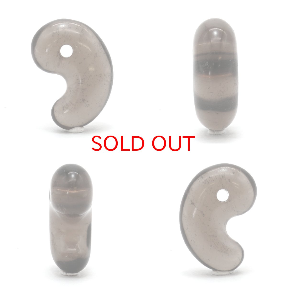 画像2: 【 一点物 】 コロンビアナイト 勾玉 20mm コロンビア産 日本製 自社製 Colombianites 天然ガラス 超希少原石 お守り 天然石 パワーストーン (2)