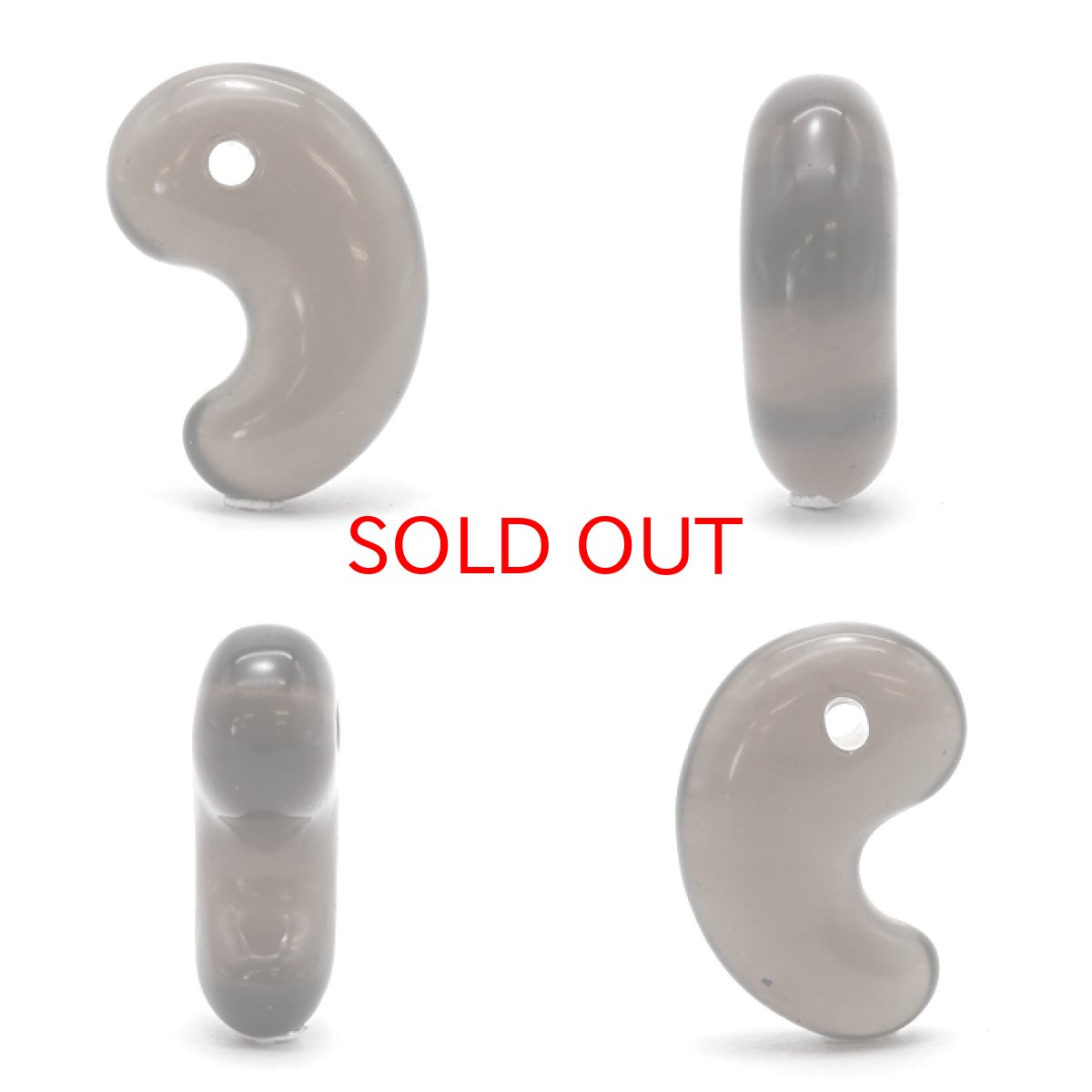 画像2: 【 一点物 】 コロンビアナイト 勾玉 27mm コロンビア産 日本製 自社製 Colombianites 天然ガラス 超希少原石 お守り 天然石 パワーストーン (2)