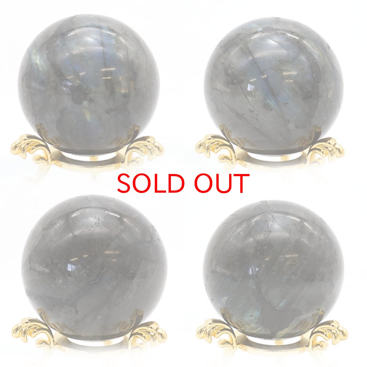 画像2: 【一点物】 ラブラドライト 丸玉 約49.5mm 179.4g マダガスカル産 原石 天然石 パワーストーン (2)