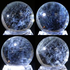 画像2: 【一点もの】 天然エンジェルラダー クォーツ 水晶 丸玉 約31.4mm 約43.7g ブラジル産 天然石 パワーストーン (2)