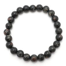 画像3: 【 日本の石 】 ブラックハイドガーネット Sランク ブレスレット 8mm 愛媛県産 Black HIde Garnet お守り 浄化 天然石 パワーストーン 日本銘石 (3)