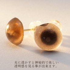 画像3: コロンビアナイトピアス  両耳ピアス 日本製  コロンビア産 Colombianites 天然ガラス 超希少原石 【 一点もの 】 原石 ピアス 世界に一つだけ お守り 浄化 天然石 パワーストーン (3)