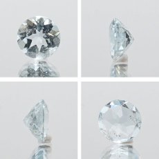 画像2: アクアマリン ルース 0.65ct ブラジル産 ラウンドカット 【 一点物 】 Aquamarine 裸石 緑柱石 藍柱石 藍玉 水色 お守り 浄化 天然石 パワーストーン (2)