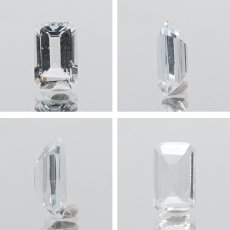 画像2: アクアマリン ルース 約0.5ct ブラジル産 エメラルドカット Aquamarine 裸石 緑柱石 藍柱石 藍玉 水色 お守り 浄化 天然石 パワーストーン (2)