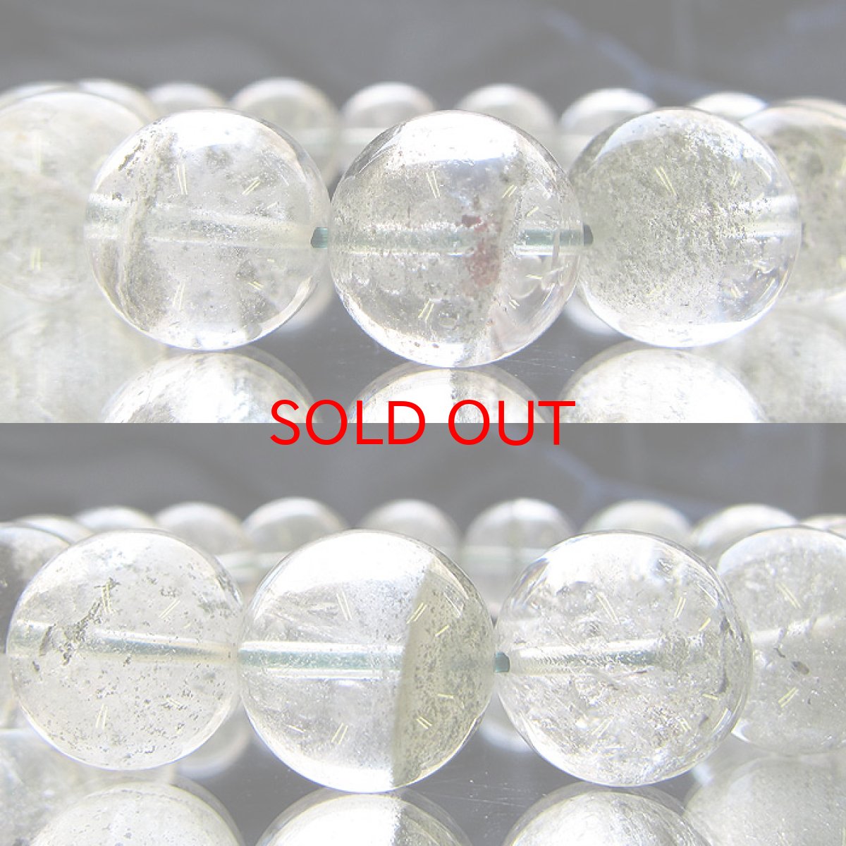 画像2: 【 一点もの 】 グリーンファントム ブレスレット  ブラジル産 水晶 ブレス 丸玉 14.5mm 天然石 パワーストーン 金運 (2)