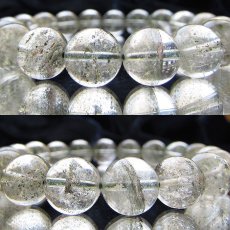 画像2: 【 一点もの 】 グリーンファントム ブレスレット  ブラジル産 水晶 ブレス 丸玉 11.5mm 天然石 パワーストーン 金運 (2)