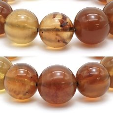 画像2: スマトラブルーアンバー ブレスレット インドネシア産 丸玉 16mm 【 一点もの 】amber アンバー スマトラ産 琥珀 植物の化石 天然石 パワーストーン (2)