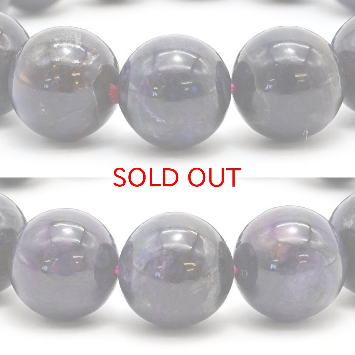 画像2: 【20%OFFセール】 スギライト ブレスレット アフリカ産 丸玉 12mm 【 一点もの 】Sugilite ヒーリングストーン 杉石 希少 天然石 パワーストーン (2)