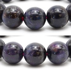 画像2: スギライト ブレスレット アフリカ産 丸玉 12mm 【 一点もの 】Sugilite ヒーリングストーン 杉石 希少 天然石 パワーストーン (2)