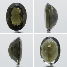画像2: 【 一点物 】 モルダバイト ルース 7.6ct チェコ産 オーバルカット moldavite 天然ガラス 隕石 才能 能力 エネルギー モルダヴ石 超希少原石 天然石 パワーストーン (2)