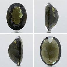 画像2: 【 一点物 】 モルダバイト ルース 8.0ct チェコ産 オーバルカット moldavite 天然ガラス 隕石 才能 能力 エネルギー モルダヴ石 超希少原石 天然石 パワーストーン (2)