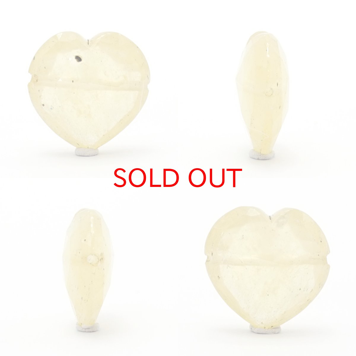 画像2: 天然石 ハート型ビーズ イエローサファイア 16×16mm スリランカ産 【 一点もの 】ハート型 横穴貫通 穴あき ビーズ ハート オリジナルアクセアリー ハンドメイド材料 【 一粒売り 】 パワーストーン お守り 浄化 カラーストーン (2)