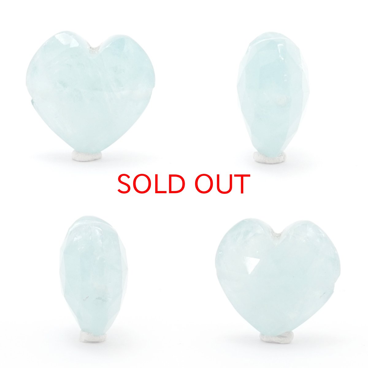 画像2: 天然石 ハート型ビーズ グランディディエライト 13×13mm マダガスカル産 【 一点もの 】ハート型 横穴貫通 穴あき ビーズ ハート オリジナルアクセアリー ハンドメイド材料 【 一粒売り 】 パワーストーン お守り 浄化 カラーストーン (2)