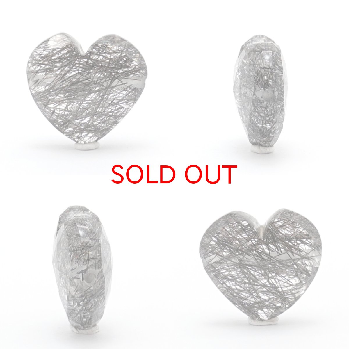 画像2: 天然石 ハート型ビーズ ブラックルチル 13×14mm ブラジル産 【 一点もの 】ハート型 横穴貫通 穴あき ビーズ ハート オリジナルアクセアリー ハンドメイド材料 【 一粒売り 】 パワーストーン お守り 浄化 カラーストーン (2)