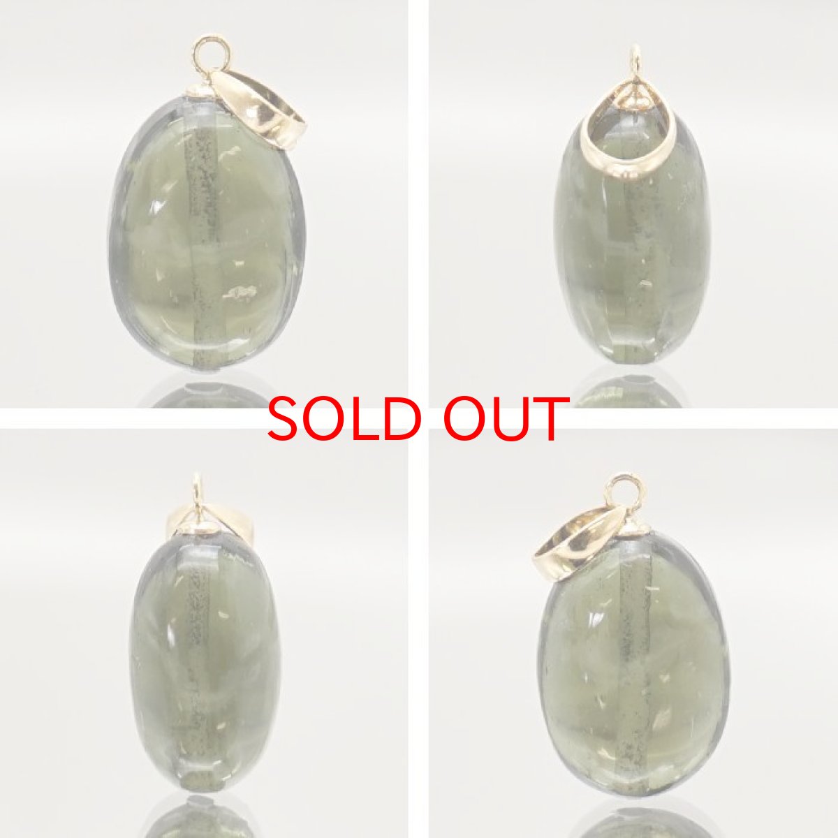 画像2: モルダバイト ペンダントトップ K18 チェコ産 日本製 moldavite 【 1点もの 】 ネックレス ペンダント 天然ガラス 隕石 才能 能力 エネルギー モルダヴ石 超希少原石 天然石 パワーストーン カラーストーン (2)