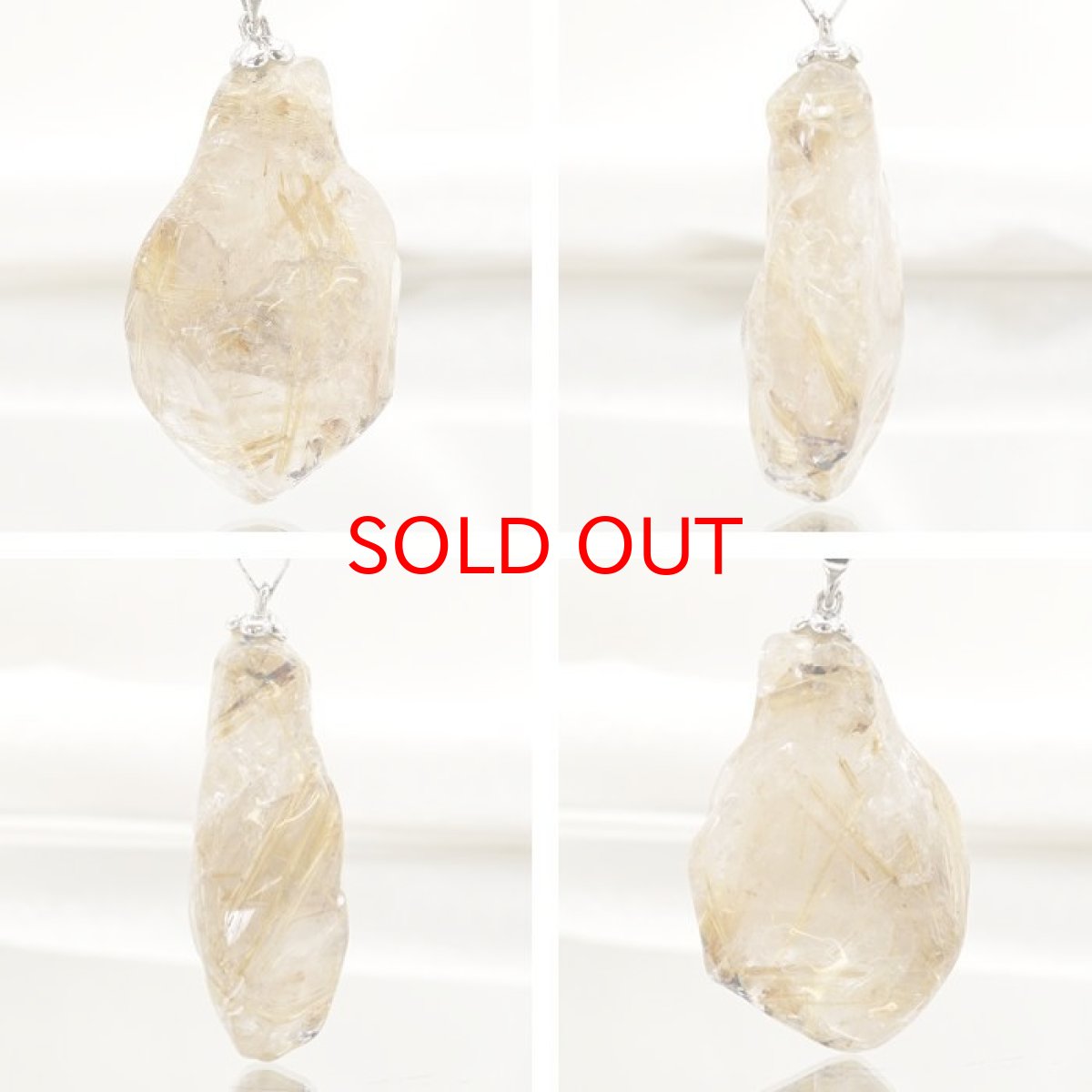 画像2: ルチルクォーツ ペンダントトップ 原石 ペンダント 【 1点もの 】 ネックレス 金紅石入り水晶 黄金色 ブラジル産 日本製 シルバー ゴールド necklace pendant ルチル 天然石 パワーストーン 浄化 お守り カラーストーン (2)