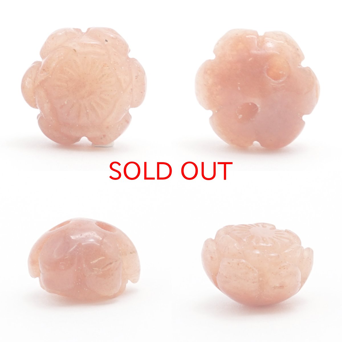 画像2: 【20%OFFセール】 【 一粒売り 】 翡翠 ビーズ 蓮 約13mm ミャンマー産 ルールートン 日本製 Jade Jadeite ひすい ヒスイ 彫り物 お守り 天然石 パワーストーン カラーストーン (2)