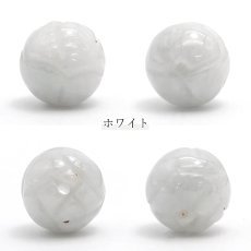 画像3: 【 一粒売り 】 翡翠 ビーズ 蓮 約10mm ミャンマー産 ルールートン 日本製 Jade Jadeite ひすい ヒスイ 彫り物 お守り 天然石 パワーストーン カラーストーン (3)