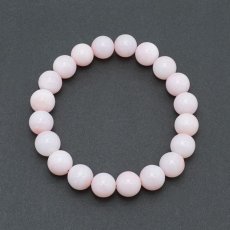 画像3: ピンクオパール ブレスレット Aランク オーストラリア産 丸玉 10mm Pink Opal 【 一点もの 】 蛋白石 キューピットストーン ミルキーピンクカラー 10月誕生石  鉱物 1点もの お守り 浄化 天然石 パワーストーン カラーストーン (3)