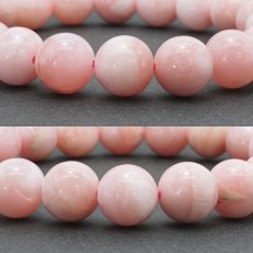 画像2: ピンクオパール ブレスレット AAAランク オーストラリア産 丸玉 10mm Pink Opal 【 一点もの 】 蛋白石 キューピットストーン ミルキーピンクカラー 10月誕生石  鉱物 1点もの お守り 浄化 天然石 パワーストーン カラーストーン (2)