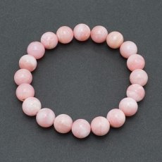 画像3: ピンクオパール ブレスレット AAAランク オーストラリア産 丸玉 10mm Pink Opal 【 一点もの 】 蛋白石 キューピットストーン ミルキーピンクカラー 10月誕生石  鉱物 1点もの お守り 浄化 天然石 パワーストーン カラーストーン (3)