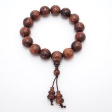 画像4: パワーズウッド 紫檀 Rose Wood ブレスレット 15mm 天然木 (4)