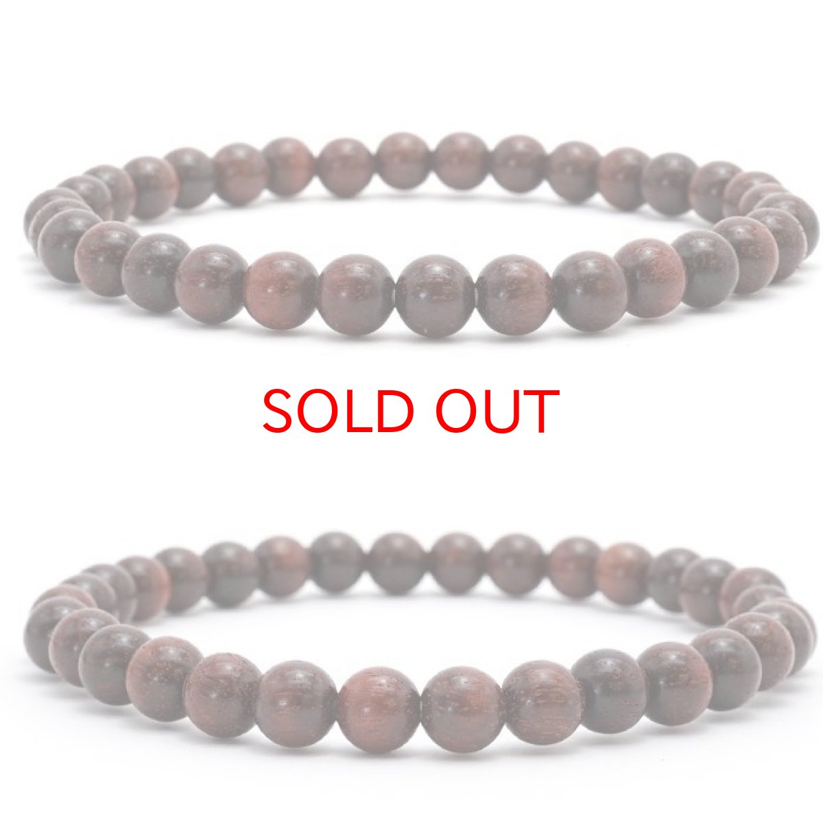 画像2: パワーズウッド 紫檀 Rose Wood ブレスレット 6mm 天然木 (2)