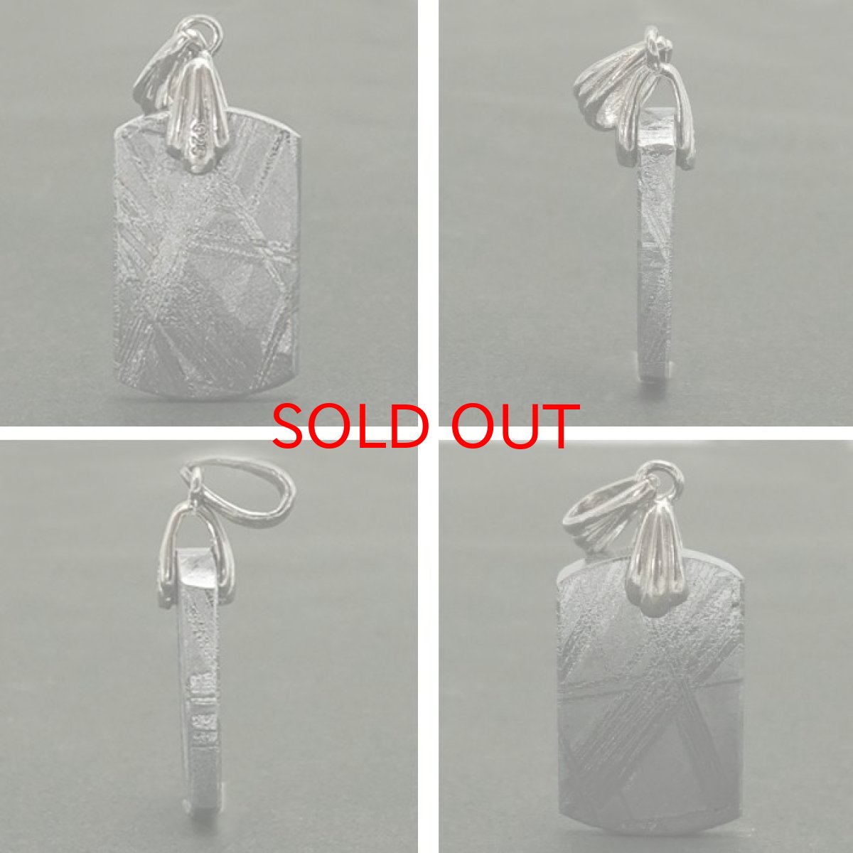 画像2: 【一点物】 ギベオン プレート 隕石 gibeon シルバー ペンダントトップ top SV925 シルバー 天然石 パワーストーン カラーストーン (2)