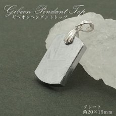 画像1: 【一点物】 ギベオン プレート 隕石 gibeon シルバー ペンダントトップ top SV925 シルバー 天然石 パワーストーン カラーストーン (1)