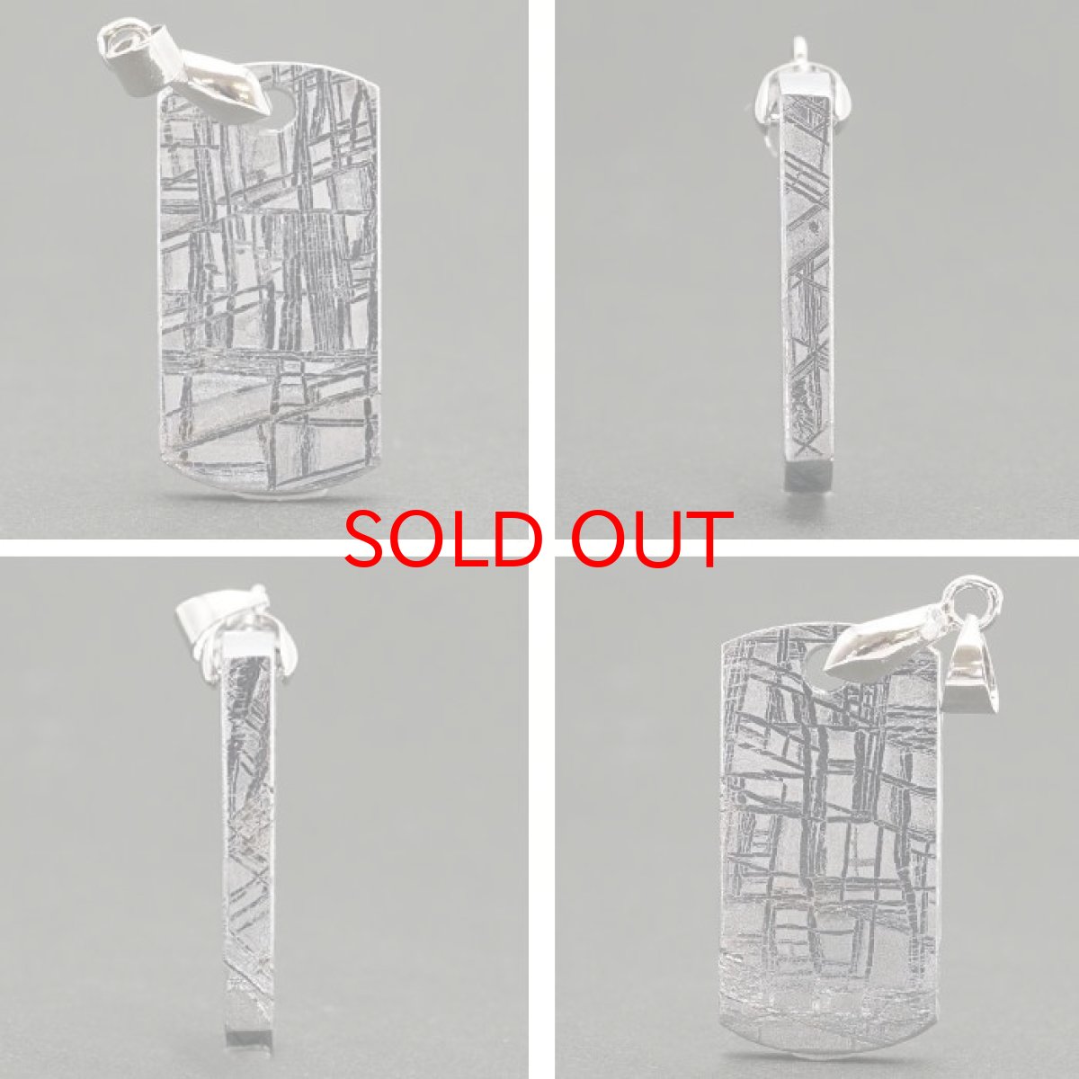 画像2: 【一点物】 ギベオン プレート 隕石 gibeon シルバー ペンダントトップ top SV925 シルバー 天然石 パワーストーン カラーストーン (2)