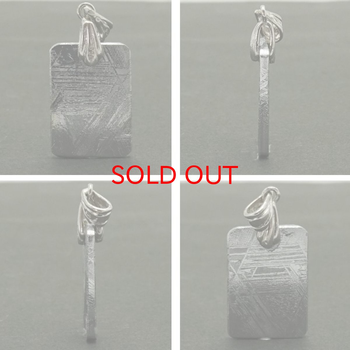 画像2: 【一点物】 ギベオン プレート 隕石 gibeon シルバー ペンダントトップ top SV925 シルバー 天然石 パワーストーン カラーストーン (2)